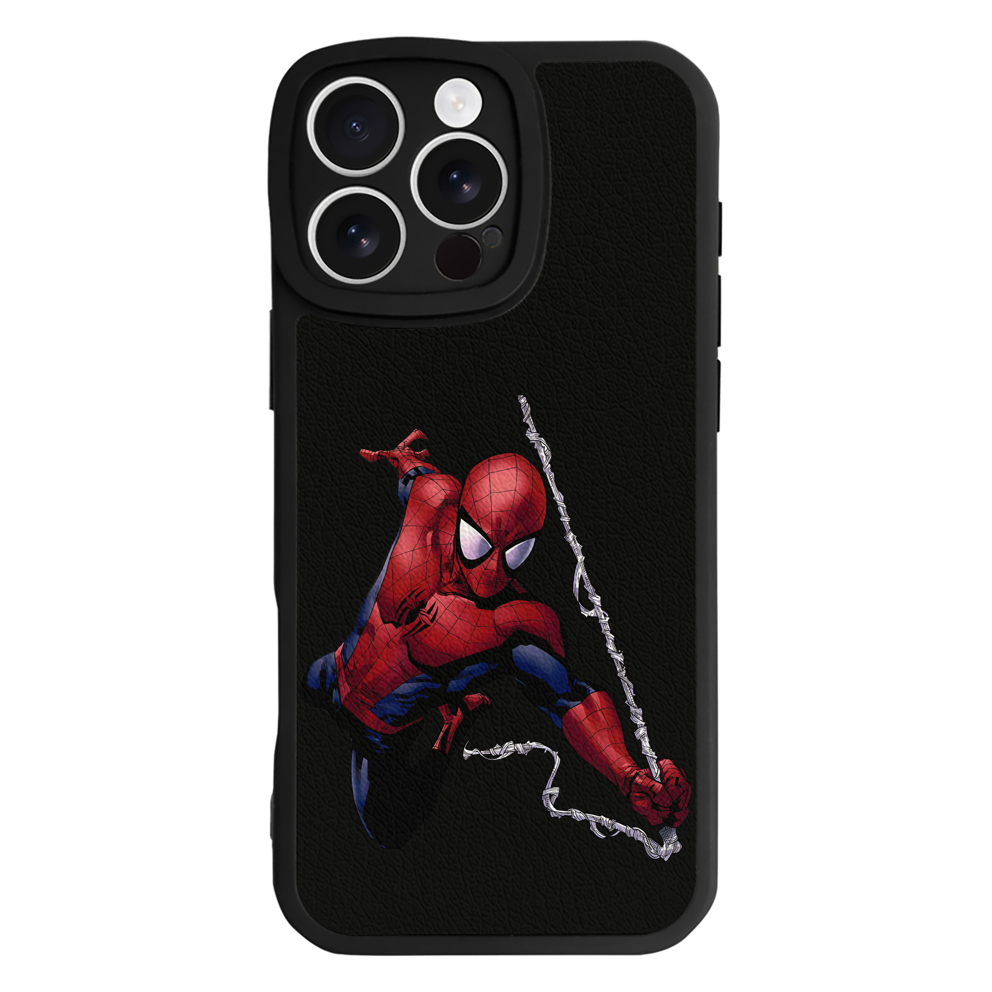 （画像用） Spider Man スパイダーマン 【iPhone 16シリーズ対応】シリコンスマホケース（レザー調） 材質：シリコン